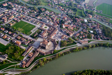 Bird's eye view of Mesola in the state Ferrara, Italy