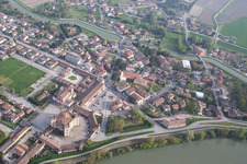 Mesola in the state Ferrara, Italy viewn from the air