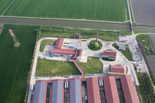 Codigoro in the state Ferrara, Italy from above