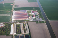 Codigoro in the state Ferrara, Italy seen from above