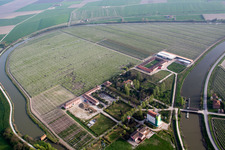 Aerial view of Lodigiana in the state Emilia Romagna, Italy