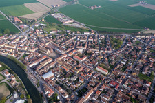 Town View of the streets and houses of the residential areas in Massa Fiscaglia in Emilia-Romagna, Italy