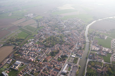 Aerial view of Migliarino in the state Emilia Romagna, Italy
