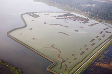 Oblique view of Casalborsetti in the state Emilia Romagna, Italy