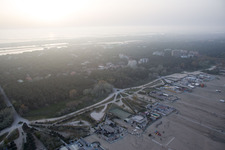 Comacchio, Lido di Spina in Lido di Spina in the state Emilia Romagna, Italy seen from above