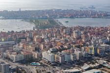 Aerial photograpy of Chioggia in the state Metropolitanstadt Venedig, Italy