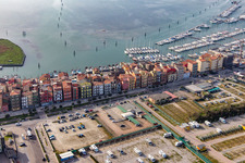 Chioggia in the state Metropolitanstadt Venedig, Italy from above