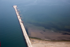 Aerial view of Sottomarina in Faro in the state Veneto, Italy