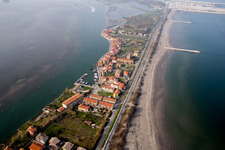 Oblique view of San Pietro in Volta in the state Veneto, Italy
