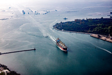 Aerial view of Santa Maria del Mare in the state Veneto, Italy