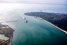 Oblique view of Santa Maria del Mare in the state Veneto, Italy