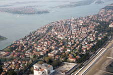 Aerial view of City Garden in Venezia in the state Veneto, Italy