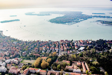 Aerial photograpy of San Nicolò di Lido in the state Veneto, Italy