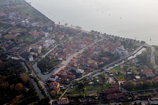 Malamocco in the state Veneto, Italy viewn from the air