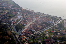 Drone recording of Malamocco in the state Veneto, Italy