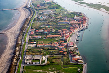 San Pietro in Volta in the state Veneto, Italy seen from above