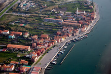 Water surface at the seaside Mediterranean Sea in Chioggia in Veneto, Italy