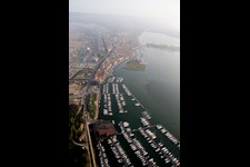 Bird's eye view of Sottomarina in Faro in the state Veneto, Italy
