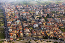 Aerial photograpy of Chioggia in the state Metropolitanstadt Venedig, Italy