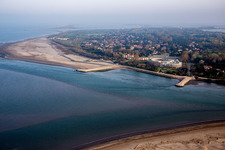 Aerial photograpy of Isola Albarella in the state Veneto, Italy