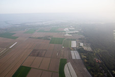 Bird's eye view of Fossone d'Adige in the state Veneto, Italy