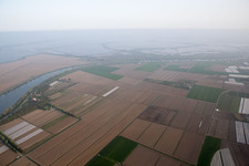 Fossone d'Adige in the state Veneto, Italy viewn from the air