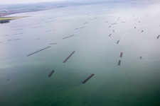 Oblique view of Porto Tolle in the state Rovigo, Italy