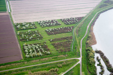 Aerial view of Pellestrina in the state Veneto, Italy