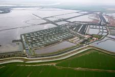 Oblique view of Pila in the state Veneto, Italy