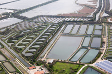 Bird's eye view of Pila in the state Veneto, Italy