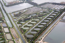 Pila in the state Veneto, Italy viewn from the air