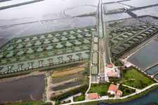 Drone image of Pila in the state Veneto, Italy