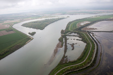 Pila in the state Veneto, Italy seen from a drone