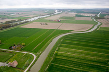 Aerial view of Santa Giustina in the state Emilia Romagna, Italy