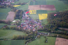 Aerial view of District Vögnitz in Sulzheim in the state Bavaria, Germany