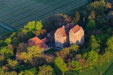 Aerial photograpy of Klingenberg Castle in Wipfeld in the state Bavaria, Germany