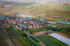 Aerial view of District Obereisenheim in Eisenheim in the state Bavaria, Germany