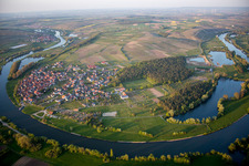 Curved loop of the river Main bei Fahr in Volkach in the state Bavaria