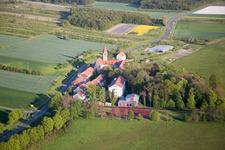 Aerial view of Antonia Werr Center in the St. Ludwig Monastery in Wipfeld in the state Bavaria, Germany