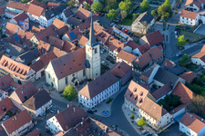 Church building St. Eucharius in Sommerach in the state Bavaria, Germany