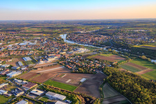City view on the banks of the Main in Kitzingen in the state Bavaria, Germany