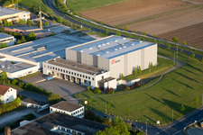 Industrial estate and company settlement Flugplatzstrasse in the district Etwashausen in Kitzingen in the state Bavaria, Germany