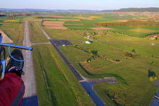 Runway of airport Kitzingen - EDGY in the district Hoheim in Kitzingen in the state Bavaria, Germany