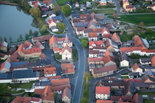 Oblique view of District Mönchstockheim in Sulzheim in the state Bavaria, Germany
