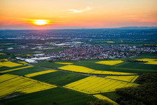 Aerial view of From the southeast in Gochsheim in the state Bavaria, Germany
