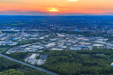 City view at sunset from the east in Schweinfurt in the state Bavaria, Germany