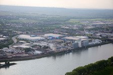 Worms in the state Rhineland-Palatinate, Germany from above