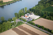 Freight forwarding on the Rhine in Worms in the state Rhineland-Palatinate, Germany