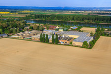 Intersnack Deutschland SE plant in Petersau on the banks of the Rhine in the district Mörsch in Frankenthal in the state Rhineland-Palatinate, Germany
