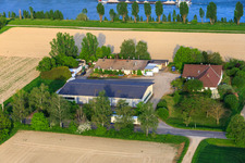 Petersau on the banks of the Rhine in the district Mörsch in Frankenthal in the state Rhineland-Palatinate, Germany